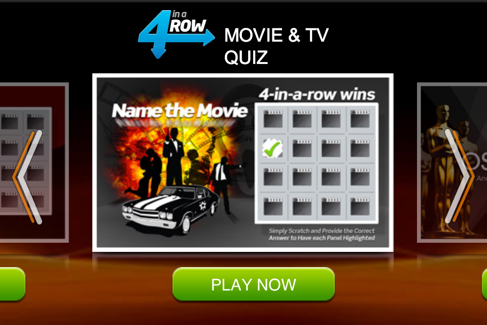 4 in a Row Movies Quiz by QuizFortune