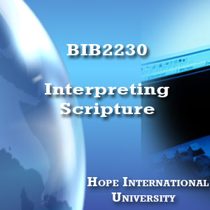 BIB2230 Interpreting Scripture - Group 1